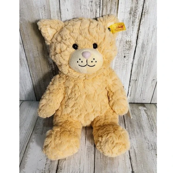 Steiff Honey Teddy Bear Plush Stuffed Animal Toy Yellow Gold Button In Ear - Picture 2 of 6